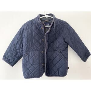 Toddler Boys Gap Navy Quilted Blue Barn Coat Size 2